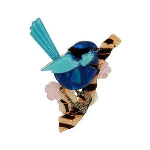 Erstwilder Phoebe the Fairy Wren Brooch Bird Rare